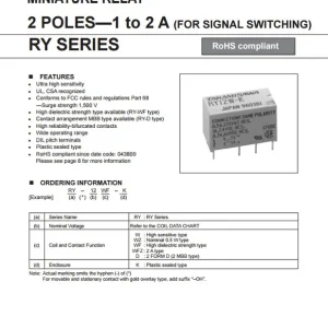 Utolsó esély RELAY 2x 60VDC 1A 5VDC RY-5W-K RELAY-RY5WK