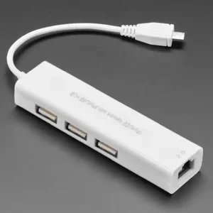 Vedd meg most Micro USB hub 3 portos USB 2.0 elosztó+LAN DEV MUSB-HUBLAN