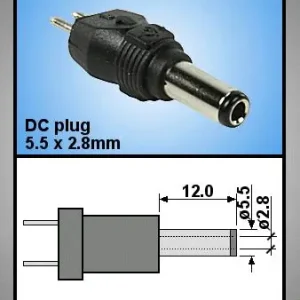 Tápegység csatlakozó, dugó 5.5x2.8mm P.SUP.0052/13 Ajánlat