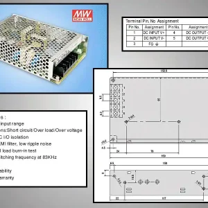 Utolsó esély SMPS tápegység 9.2...18VDC 50W +12VDC 4.2A P.SUP.SD50A12