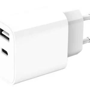 USB töltő adapter 5VDC 2400mA 12W 1xUSB-A+1xType-C (fehér) P.SUP.USB-AC233/2ACW Alacsony ár