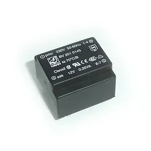 TRAFO 230VAC / 12VAC 29mA 0,35VA TRAFO12V/0.35Z Csak ma