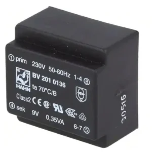 TRAFO 230VAC / 9VAC 0.039A 0.35VA TRAFO9V/0.35 Prémium