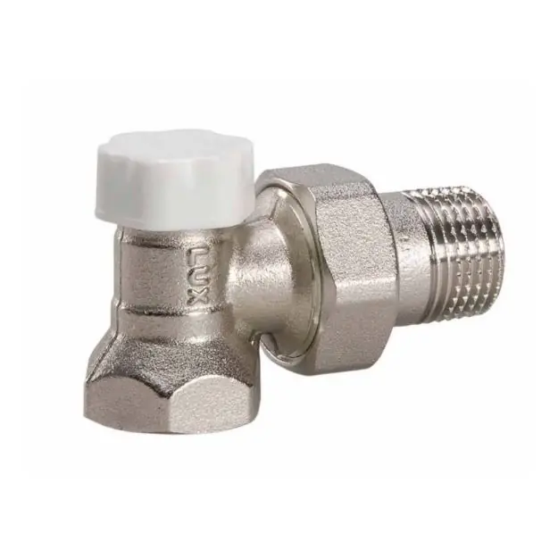 Luxor 1/2˝ radiátor visszatérő torló szelep DS122 sarok kivitel Újdonság