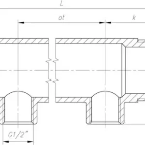Vedd meg most 1˝ osztó-gyűjtő, 4*3/4˝ EK külső menettel, réz