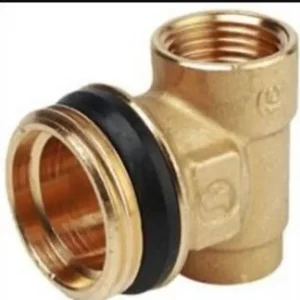 1˝ BM osztóvég, 3/8˝ és 1/2˝ leágazásokkal, réz (Új 1/2"-1/2") Prémium