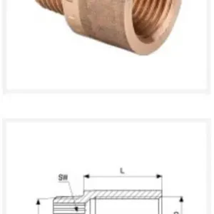 VIEGA csaphosszabbító, vörösöntvény 1/2˝*40mm Expressz szállítás