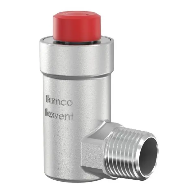 Prémium Flamco Flexvent H sarok automata légtelenítő, nikkelezett, 1/2" (27710)