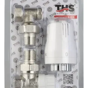 Expressz szállítás Termosztatikus radiátorszelep SZETT - sarok (szelep, torló, termofej)