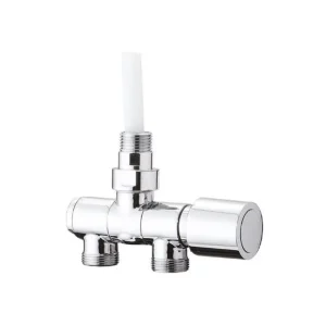 ICMA art. 908 dizájn-radiátorszelep, 1/2" M24x1,5, termosztát-opcióval, injektorcsöves, króm Korlátozott ajánlat