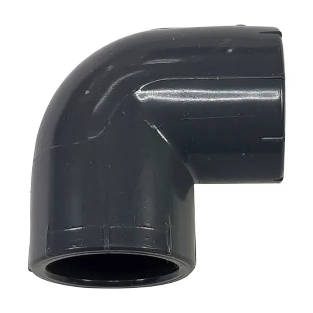 Olcsó PVC-U 90° könyök idom50mm, ragasztható nyomócső idom
