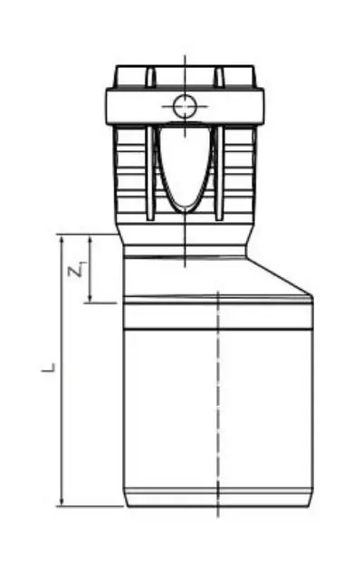 Olcsó Pipelife D50/40 MASTER-3szűkítő, zajcsillapított