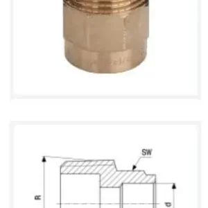 Kiváló minőség Viega 4243G 5/4˝ * 35mm KM csatlakozó, vörösöntvény