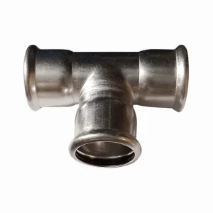 Bänninger 22mm T-idom, INOX (rozsdamentes), SS 304, Hőszivattyús és fűtési rendszerekhez Prémium