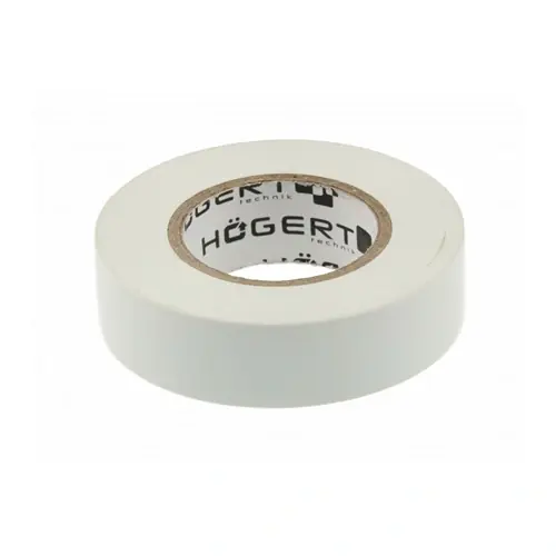 Szigetelőszalag, fehér, 20m, 19 mm, HÖGERT HT1P285 Pénzvisszafizetés