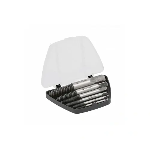 Utolsó esély Törtcsavar kiszedő készlet műanyag dobozban, 6 részes, M3-M25 méretig , HÖGERT HT8G404