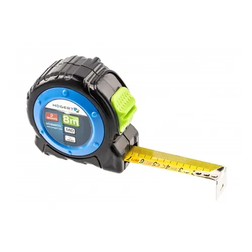 Utolsó esély Mérőszalag, mágneses, 2 fékezőgomb, MID tanúsítvány, 8 m x 25mm, HÖGERT HT4M411