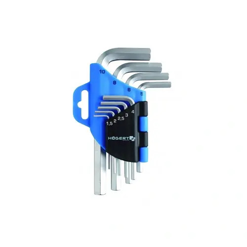 Ajánlat Imbuszkulcs készlet, 9 részes, HEX 1,5-10 mm, rövid , HÖGERT HT1W802