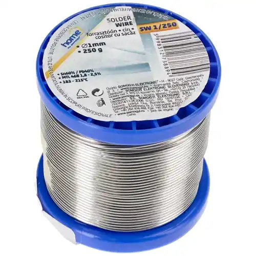 Újdonság Forrasztóón, 1mm, (Sn60 / Pb40 / 2,0% gyanta) 250g