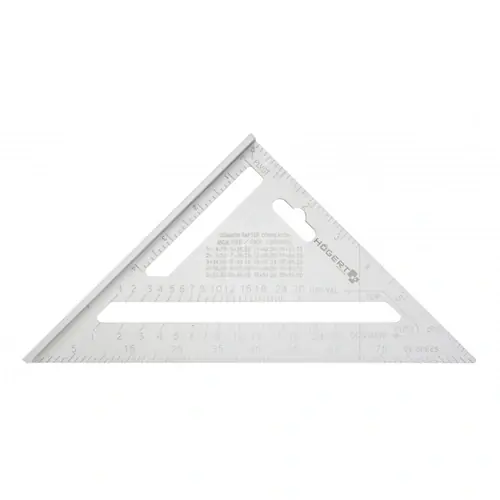Háromszög vonalzó, alumínium, 185 mm, HÖGERT HT4M216 Autentikus