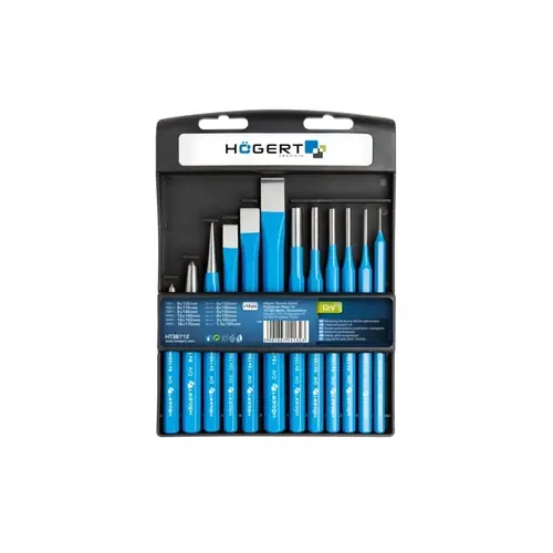 Csak ma Véső és pontozó készlet, 12 részes , HÖGERT HT3B712