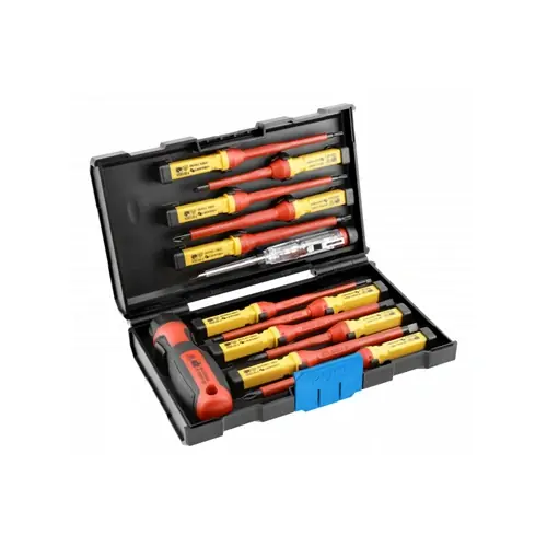 Szigetelt csavarhúzó készlet, mágneses, 1000V, 13 részes, HÖGERT HT1S997 Eredeti