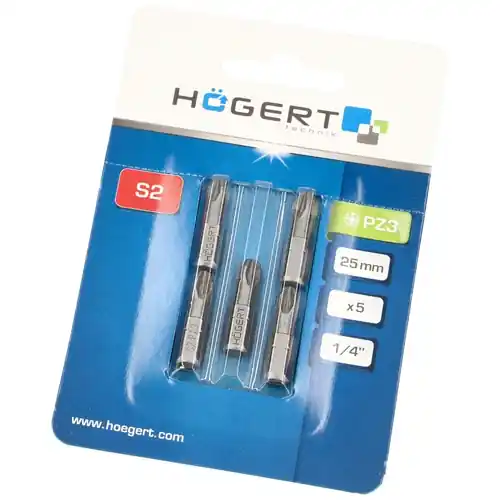 Gyors szállítás Bitfej, csillag, PZ3, 25 mm, 5db/csomag, HÖGERT HT1S316