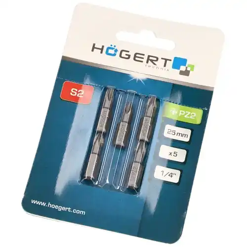 Kiárusítás Bitfej, csillag, PZ2, 25 mm, 5db/csomag, HÖGERT HT1S315