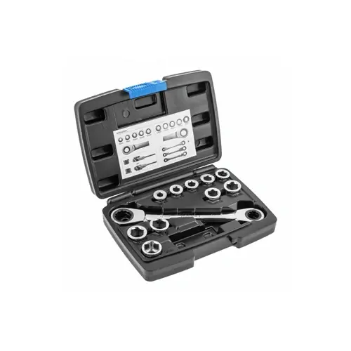 Racsnis csillagkulcs cserélhető fejekkel 8-19 mm, 11 részes, 25 év garancia, HÖGERT HT1R490 Utolsó esély