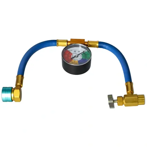 Autóklíma töltő csap, kiszúrós, csővel, órával R1234yf gáz töltésére Kiváló minőség