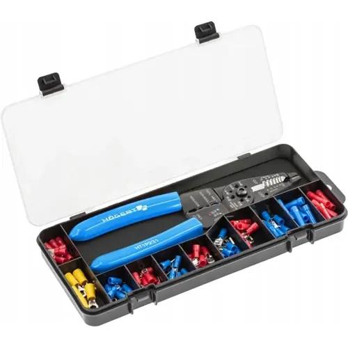 Népszerű Krimpelő szerszámkészlet, 0,5-6 mm², 85 részes, HÖGERT HT1P231