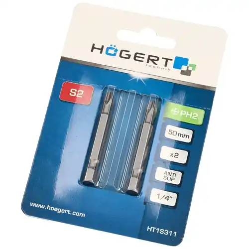 Alacsony ár Bitfej, csillag, PH2, 50 mm, 2db/csomag, HÖGERT HT1S311