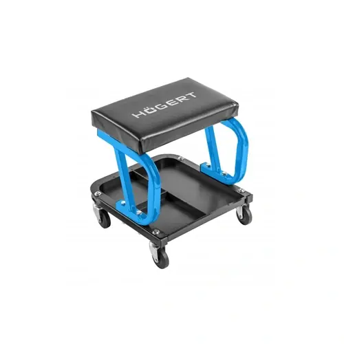 Pénzvisszafizetés Szerelőszék tárolóval, gurulós, max 130 Kg, HÖGERT HT7G561 / RENDELÉSRE