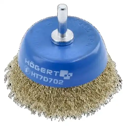 Fazékkefe csapos 50 mm, sárgaréz, 0.3 mm, HÖGERT HT7D701 / RENDELÉSRE Újdonság