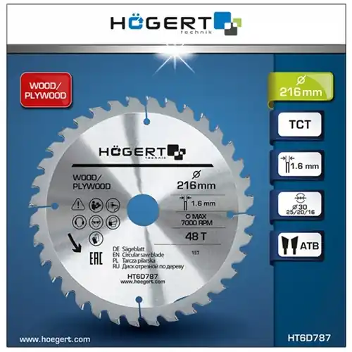 Körfűrészlap fához,216x30mm 48 fogas , HÖGERT HT6D787/ RENDELÉSRE Ajánlat