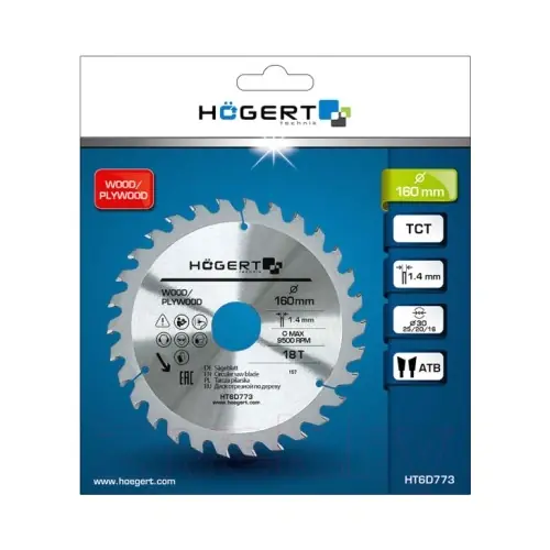 Körfűrészlap fához,160x30mm, 18 fogas , HÖGERT HT6D773/ RENDELÉSRE Biztonságos fizetés
