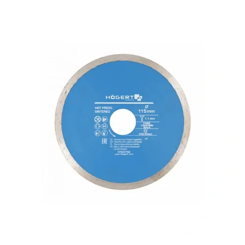 Kiváló minőség Gyémánt vágótárcsa 115mm vékony , HÖGERT HT6D756/ RENDELÉSRE