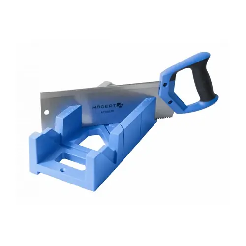 Újdonság Gérvágó láda fűrésszel, ABS műanyag, 300 mm, 9 TPI, HÖGERT HT3S296
