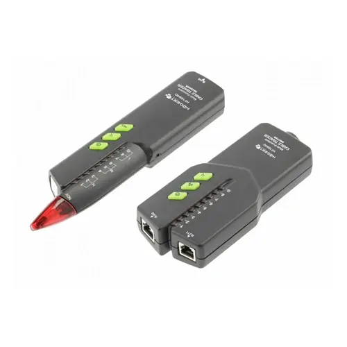 Újdonság Kábelteszter, RJ11, RJ45, zseblámpa, NCV , HÖGERT HT1E640/ RENDELÉSRE