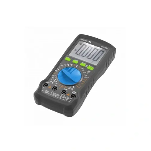 Digitális Multiméter, zseblámpa, LCD kijelző, AC-DC 2000V, 10A, 400 MΩ, HÖGERT HT1E606/ RENDELÉSRE Autentikus