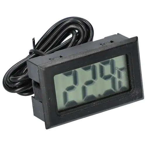 Újdonság Hőmérő digitális elemes -50 - +70 (fekete) EGYSZERŰ TPM10 (Sz.: 46mm, M.: 26mm, Mélység: 13mm)