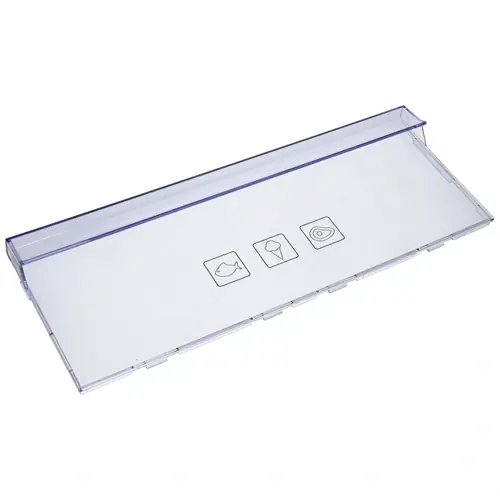 Pénzvisszafizetés 404x150x11 mm Előlap, fagyasztófiók, felső, kékes átlátszó (eredeti) BEKO hűtőgép