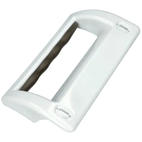 Fogantyú, gumibetétes, ívelt, fehér, műanyag (utángyártott) LEHEL 404 hűtőgép Ingyenes szállítás