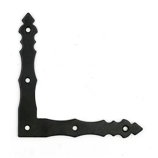 Zsalu L sarokvas, díszes fekete, 100x100x15x2mm Kiváló minőség