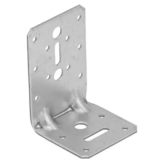 Erősített sarokösszekötő lemez, állítható dupla, horganyzott, 95x65x65x2.5mm Expressz szállítás