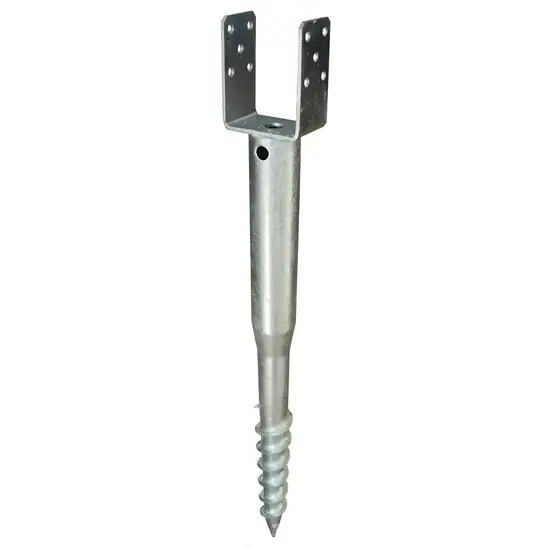 Becsavarható oszloptalp (talajcsavar), tüzihorganyzott, 120x865/4mm, (ET) Biztonságos fizetés