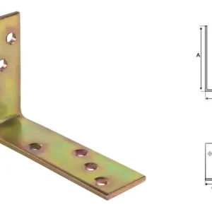 Stalco horganyzott sarokösszekötő lemez, 100x50x50mm Autentikus