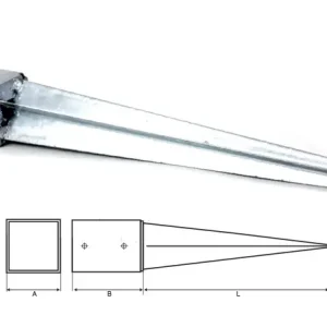 Stalco leüthető oszloptartó, 71x150x600mm Eredeti