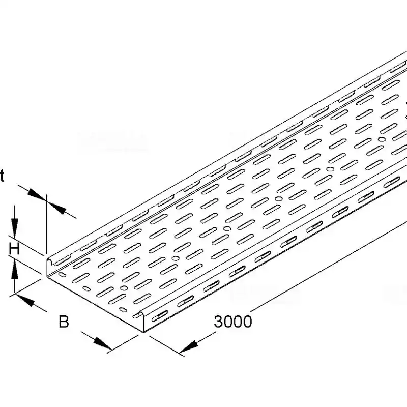 Kábelcsatorna35x200x3000 mm, t=0,9 mm, perf. RL 35200 Autentikus