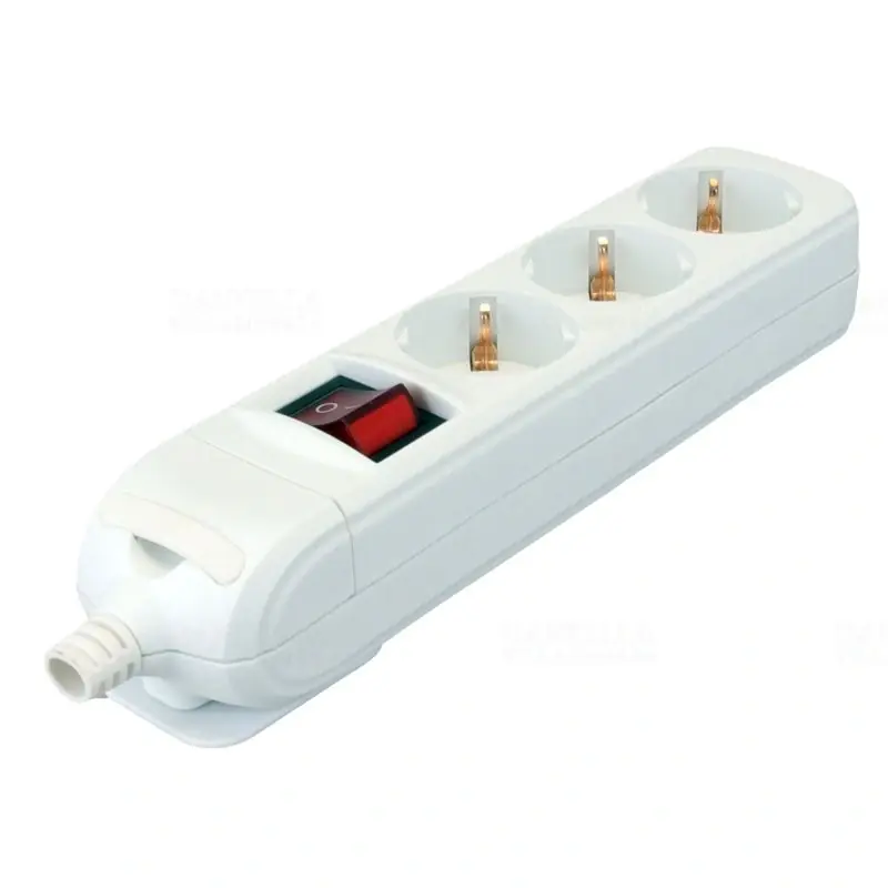 Újravezetékezhető hord. elosztósáv 3 SHUKO, 16 A vez. nélkül, kapcsolóval HUR-03K Expressz szállítás